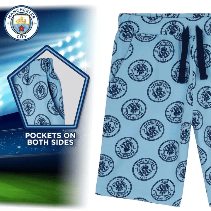Boys Man City 2pk Lounge Shorts from You Know Who's