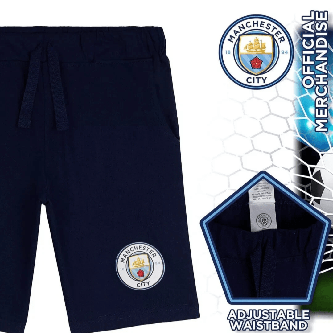 Boys Man City 2pk Lounge Shorts from You Know Who's