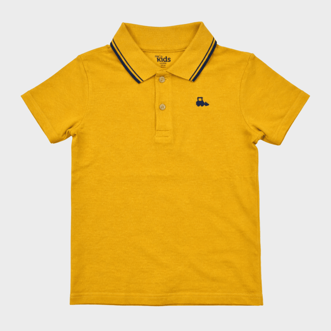 Boys Mustard Digger Polo Top from You Know Who's