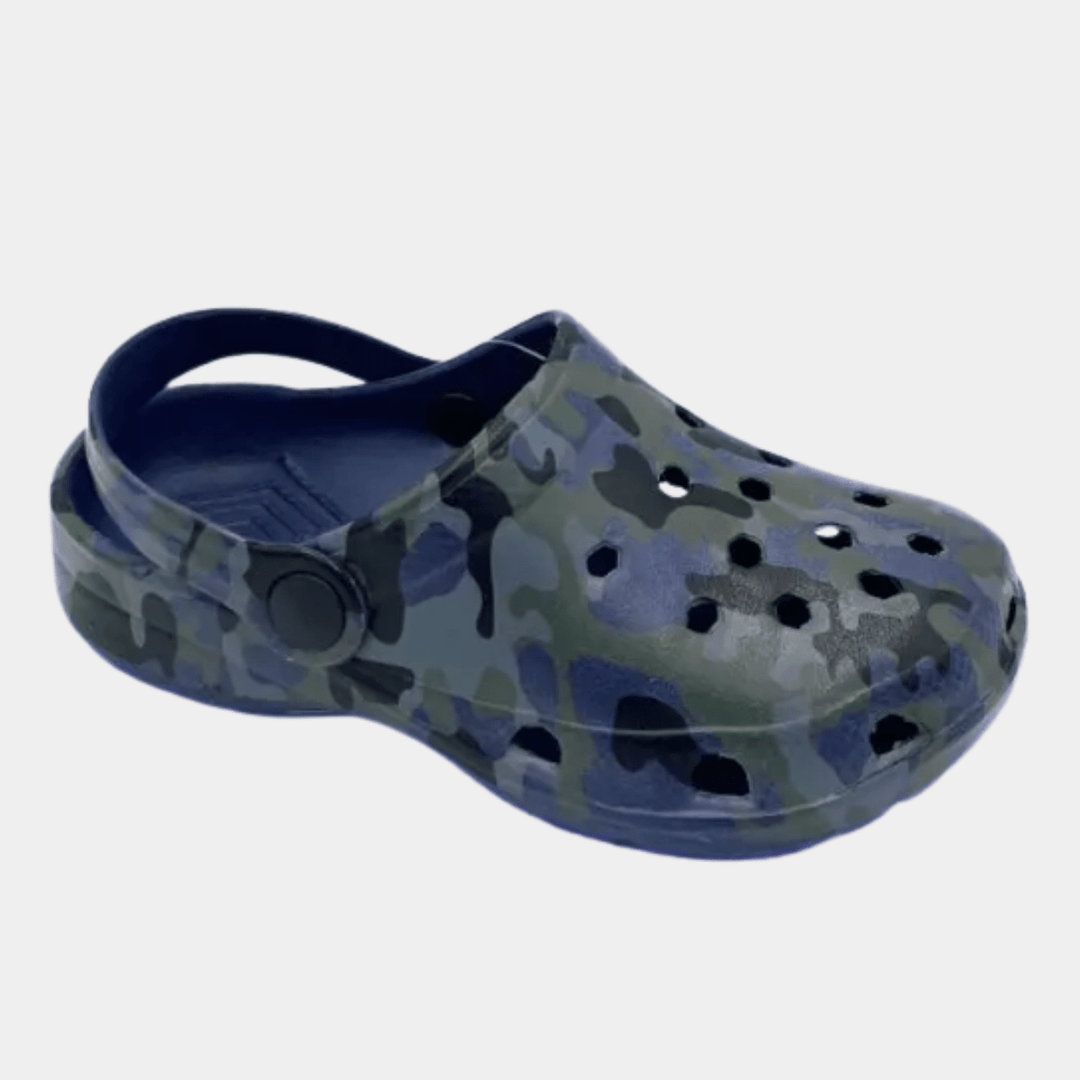 Boys Navy Camo Clogs from You Know Who's