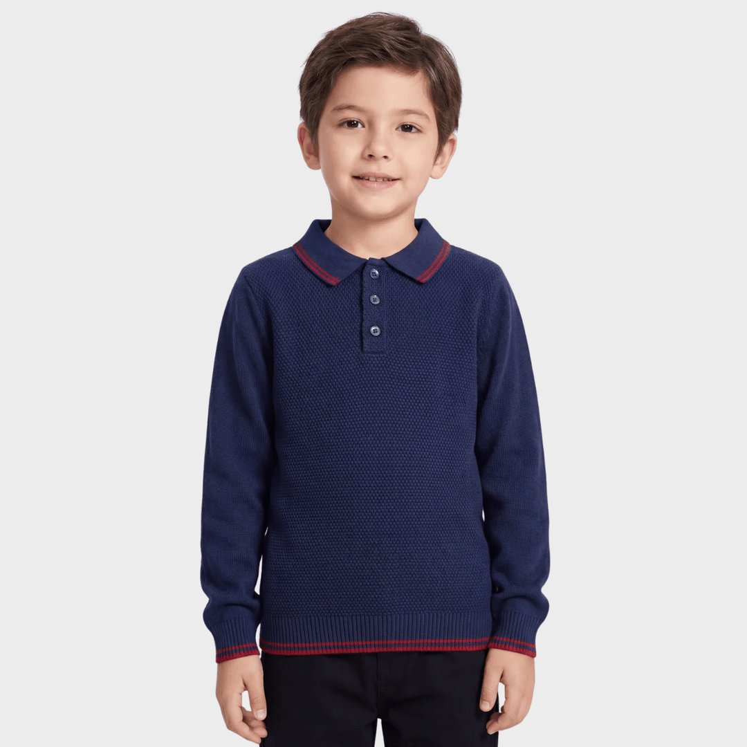 Boys Navy Polo Jumper from You Know Who's