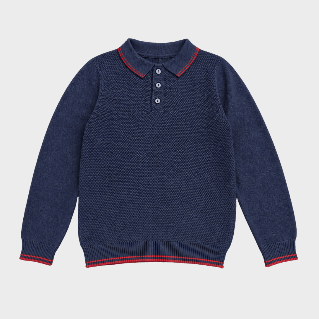 Boys Navy Polo Jumper from You Know Who's