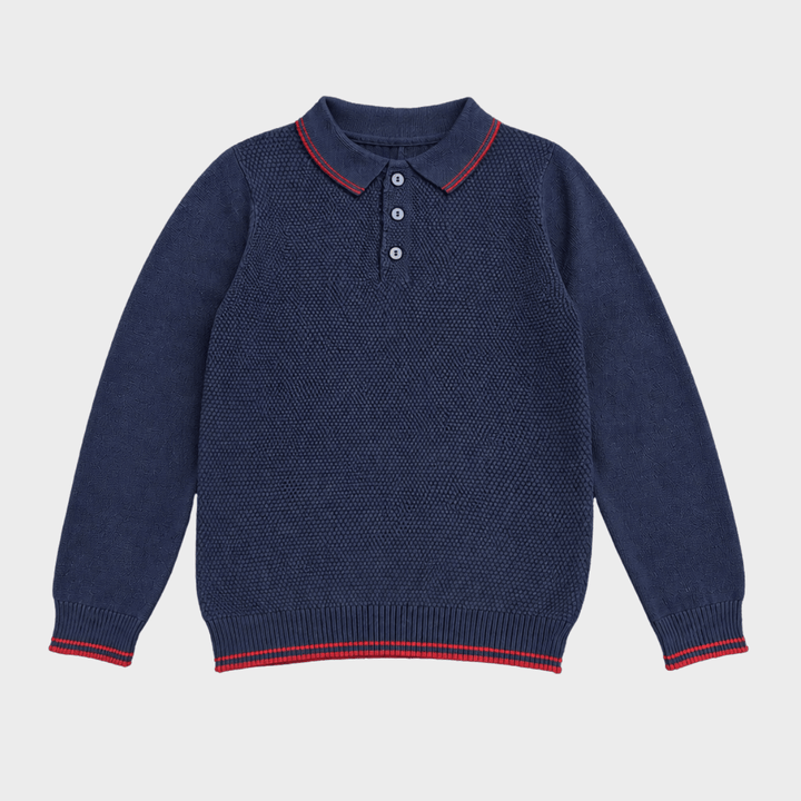 Boys Navy Polo Jumper from You Know Who's
