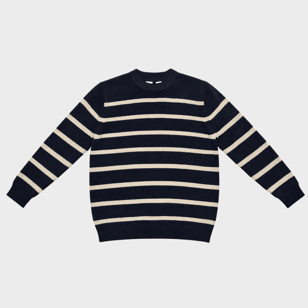Boys Navy Striped Jumper from You Know Who's