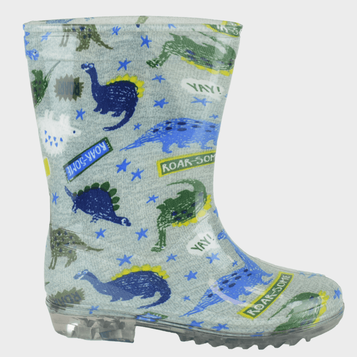 Boys PVC Dino Wellies from You Know Who's