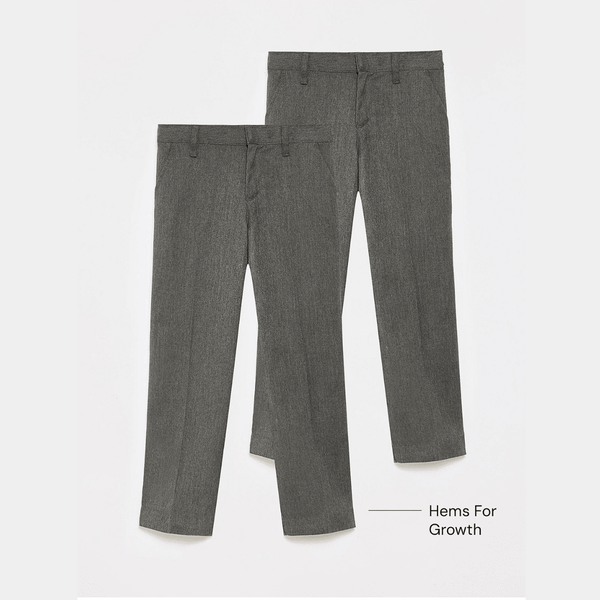 Boys Regular Leg 2pk School Trouser from You Know Who's