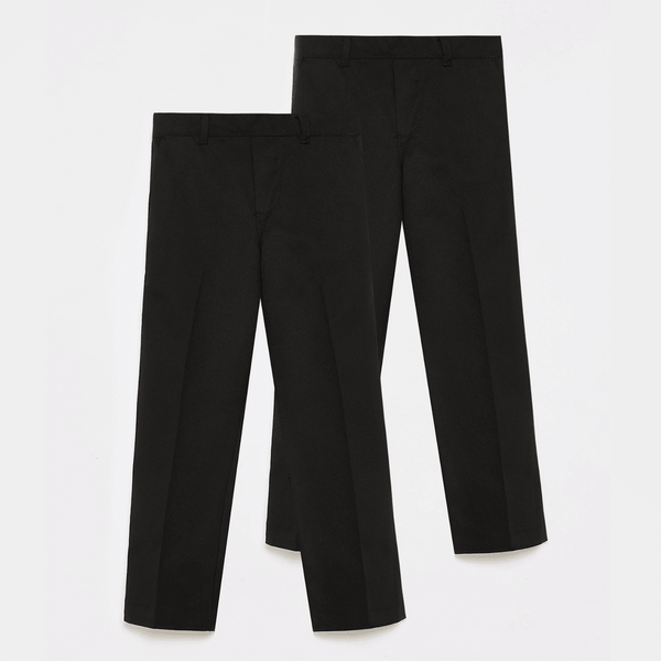 Boys Regular Pull On 2pk School Trouser from You Know Who's
