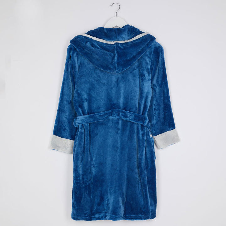 Boys Royal Blue Hooded Dressing Gown from You Know Who's