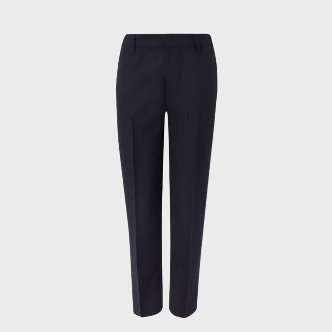 Boys Navy Longer Length School Trousers