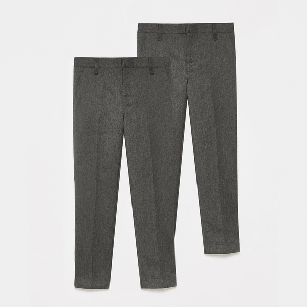 Boys Slim Leg 2pk School Trouser from You Know Who's