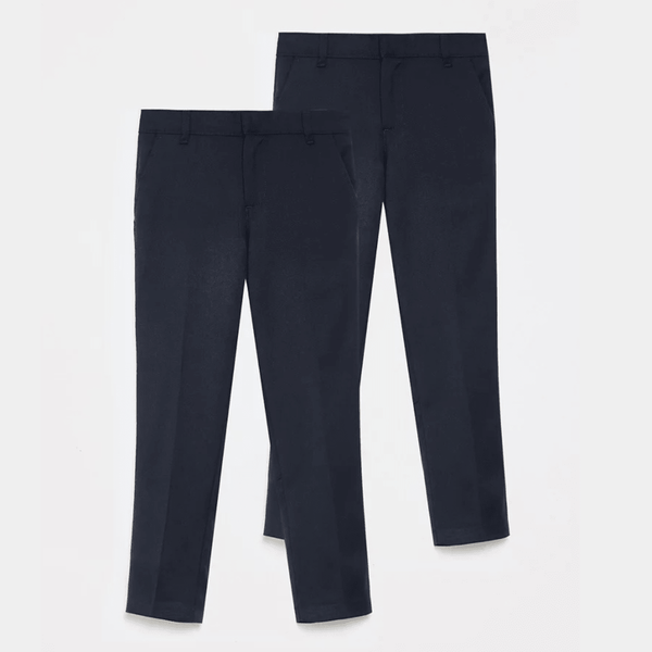 Boys Slim Leg 2pk School Trouser from You Know Who's