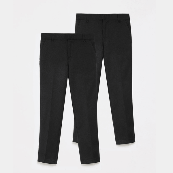 Boys Slim Leg 2pk School Trouser from You Know Who's