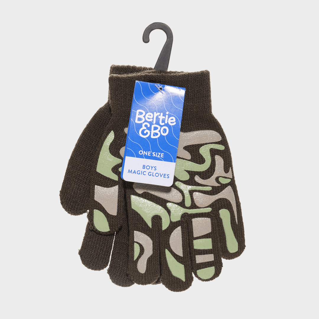 Boys Thermal Camouflage Gripper Gloves - 1 pair from You Know Who's
