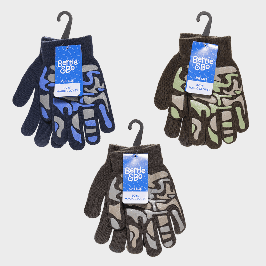 Boys Thermal Camouflage Gripper Gloves - 1 pair from You Know Who's