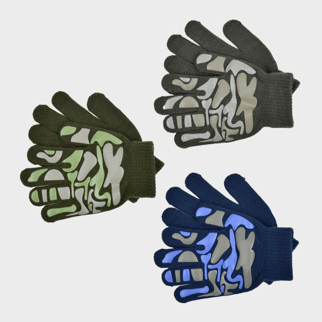 Boys Thermal Camouflage Gripper Gloves from You Know Who's