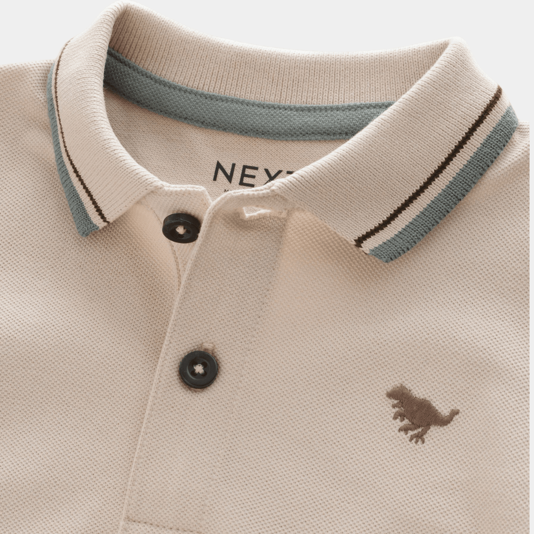 Boys Tipped Collar Dino Polo from You Know Who's