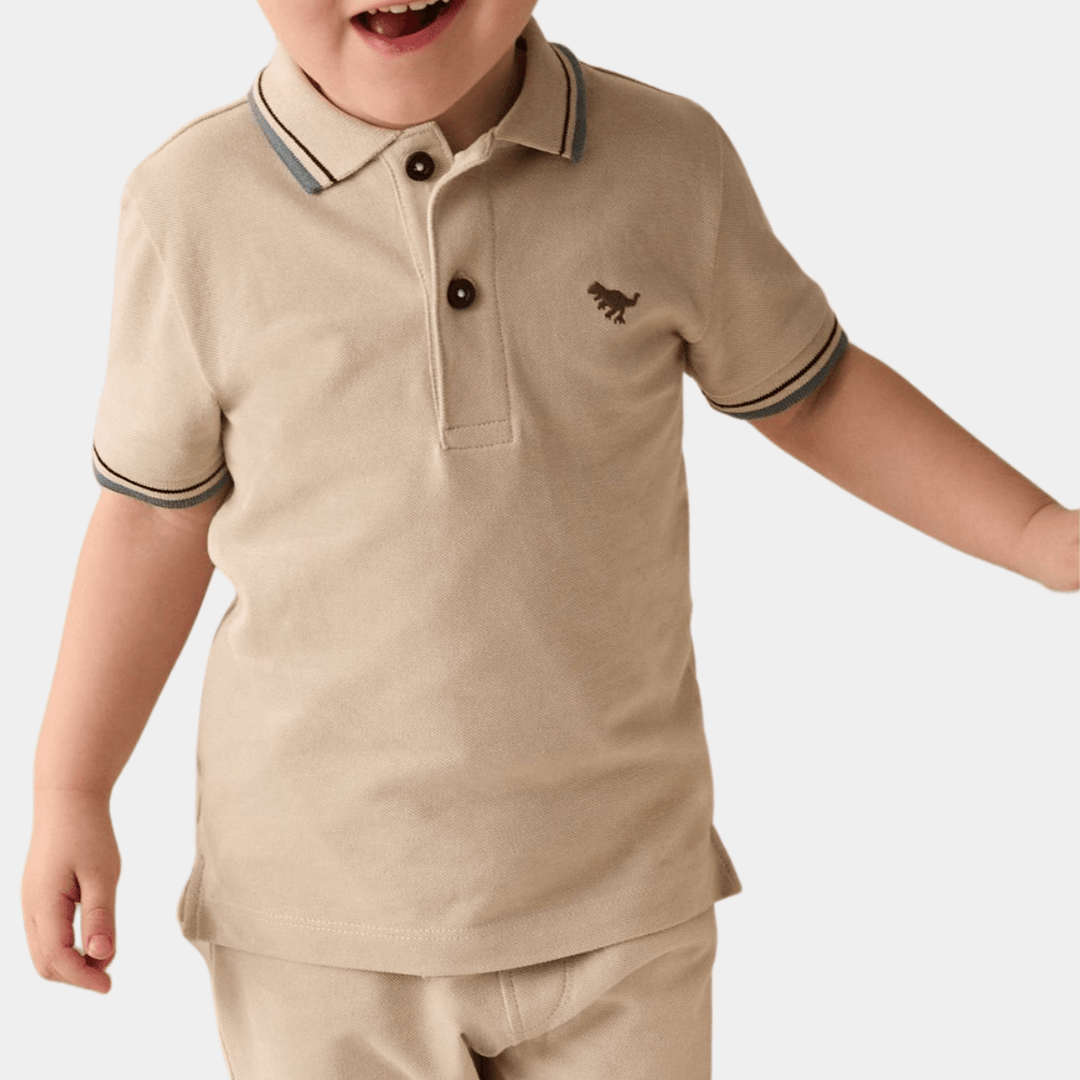 Boys Tipped Collar Dino Polo from You Know Who's