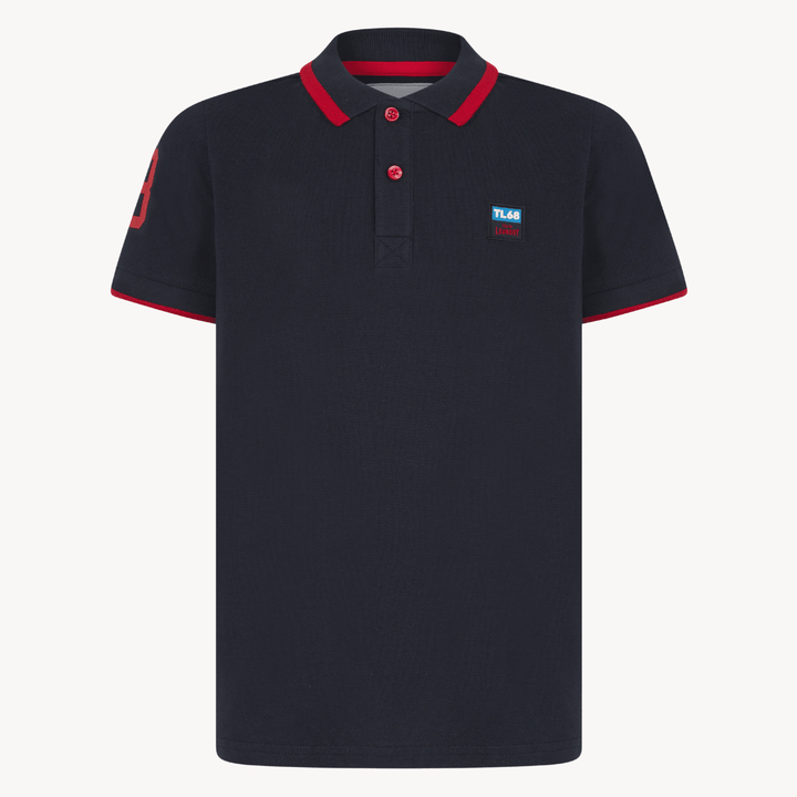 Boys Tokyo Laundry Navy Rubber Badge Polo Shirt from You Know Who's