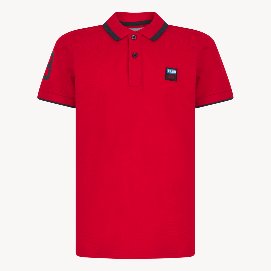 Boys Tokyo Laundry Red Rubber Badge Polo Shirt from You Know Who's