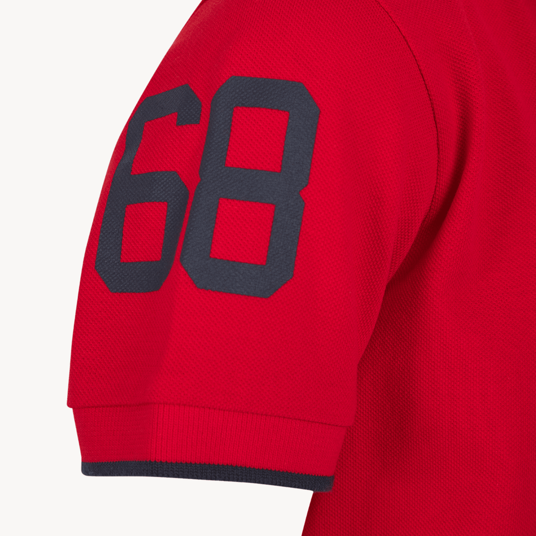 Boys Tokyo Laundry Red Rubber Badge Polo Shirt from You Know Who's