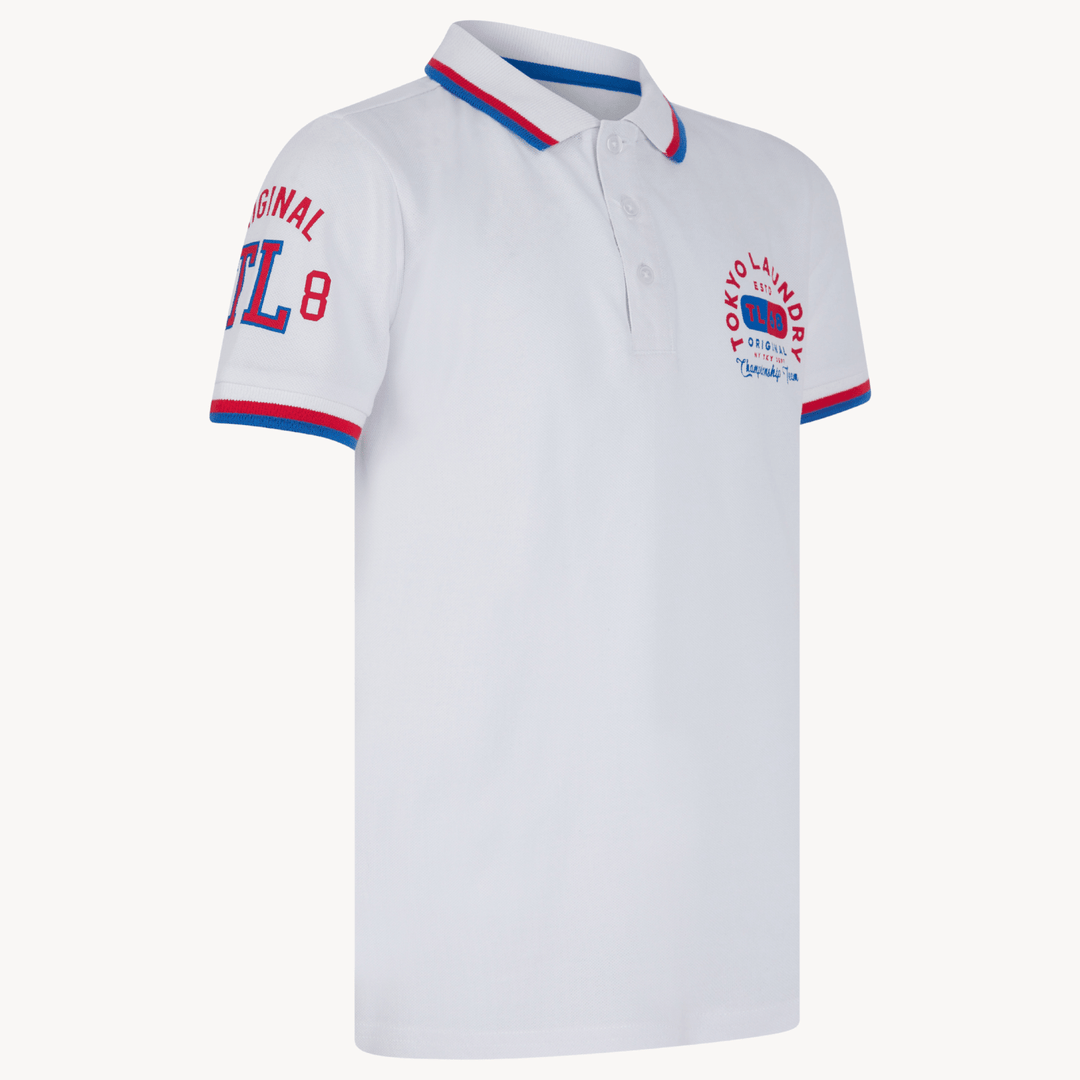Boys White Tokyo Laundry Polo Shirt from You Know Who's