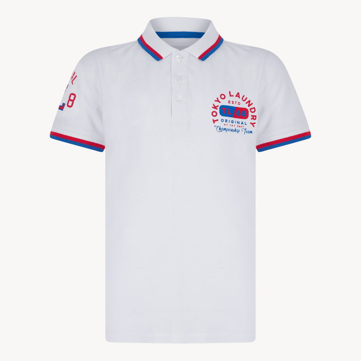 Boys White Tokyo Laundry Polo Shirt from You Know Who's
