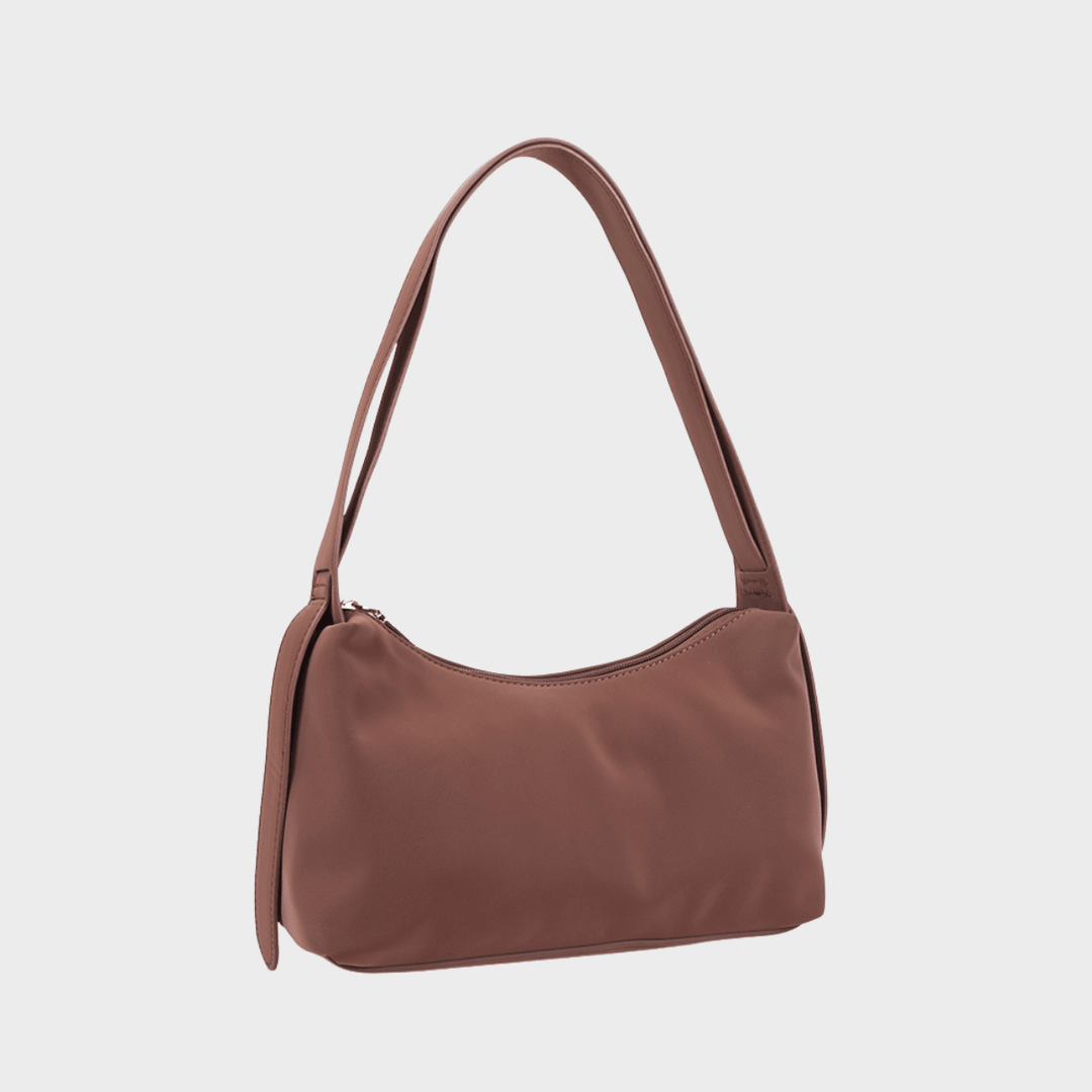 Brown Mini Curved Shoulder Bag from You Know Who's