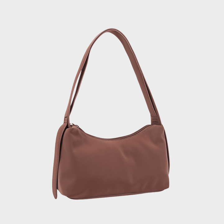 Brown Mini Curved Shoulder Bag from You Know Who's