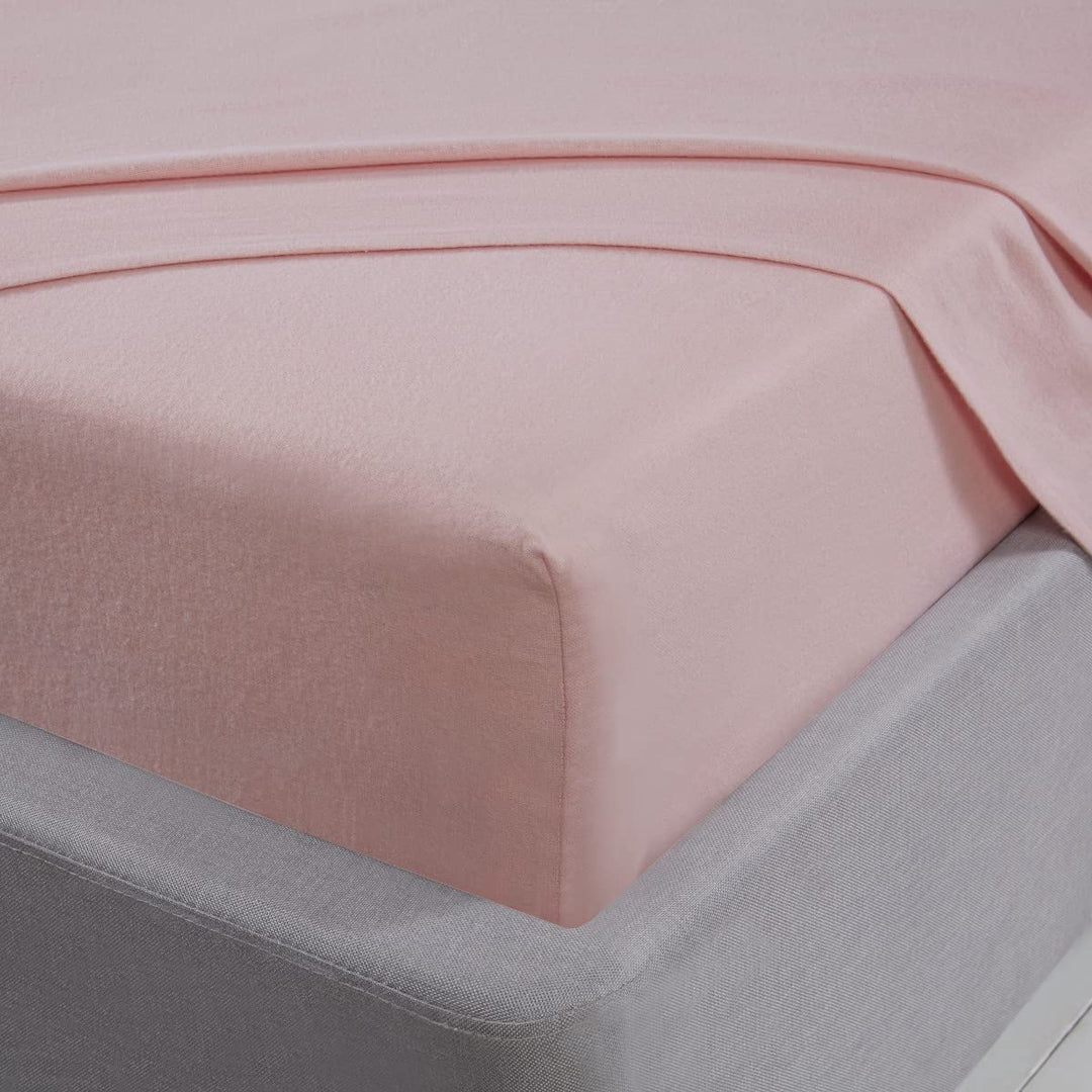 Brushed Cotton Deep Fitted Sheet - Blush from You Know Who's