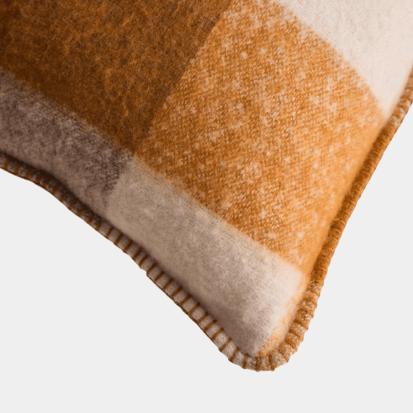Brushed Orange Mix Check Cushion from You Know Who's