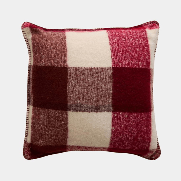Brushed Red Mix Check Cushion from You Know Who's