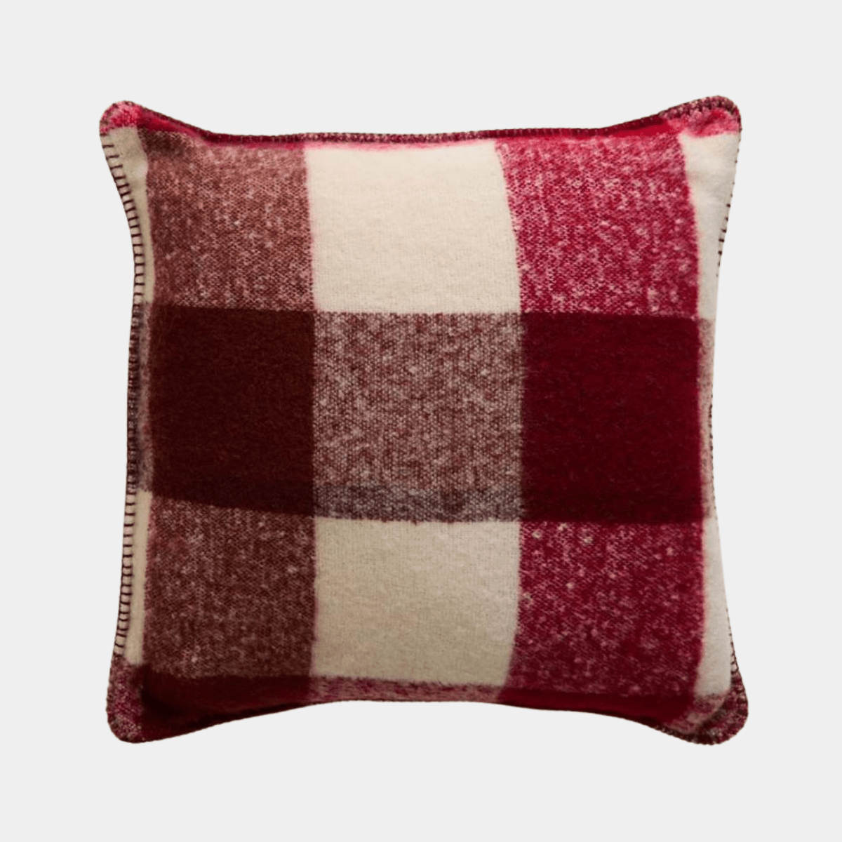 Brushed Red Mix Check Cushion from You Know Who's