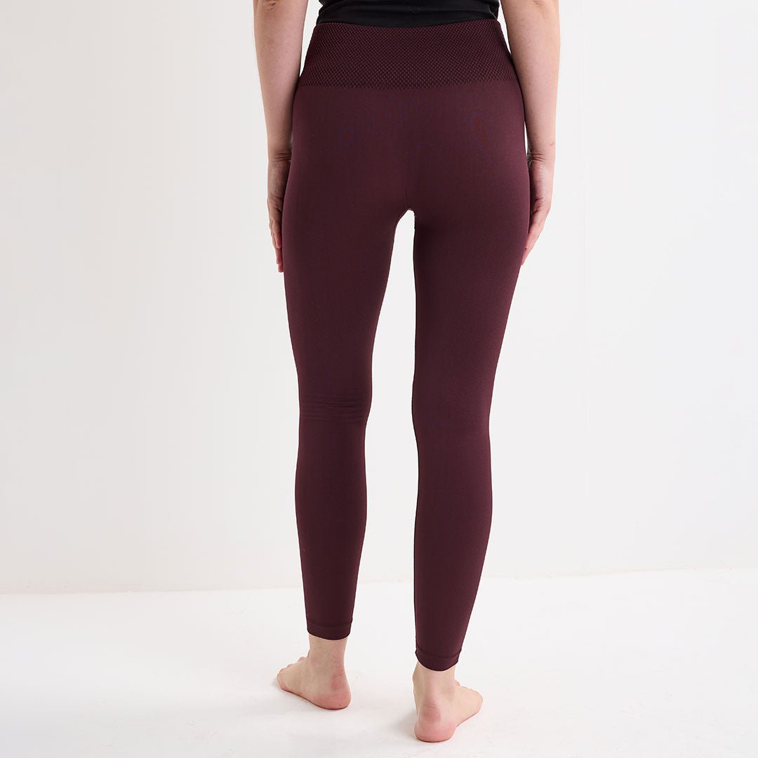 Burgundy High Waisted Fleece Lined Leggings from You Know Who's