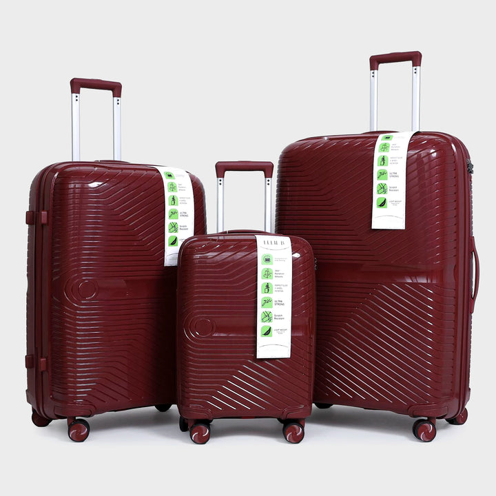 3 Piece Hard Shell Luggage Suitcase Set
