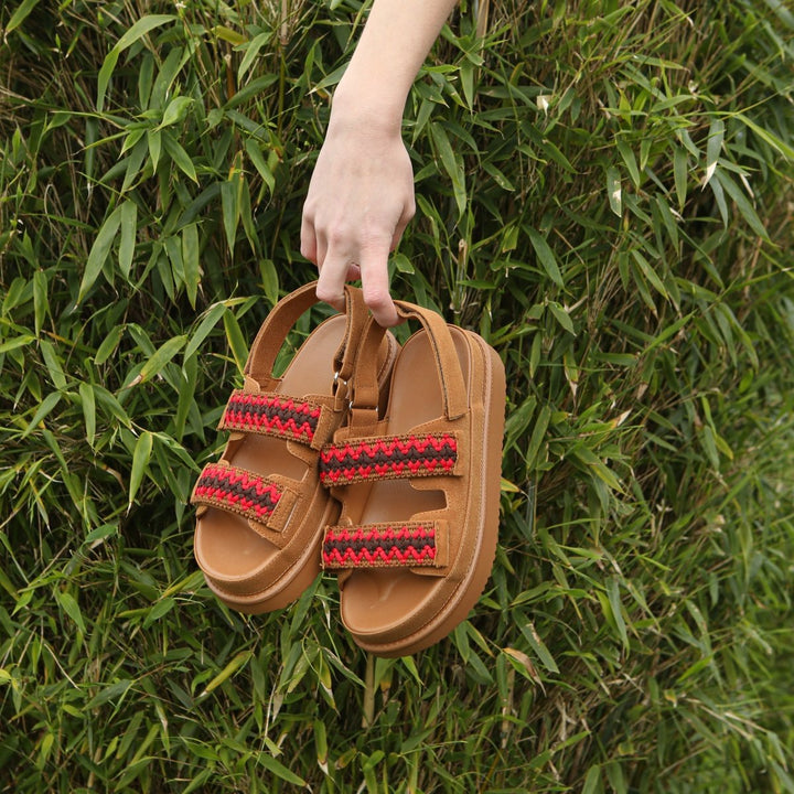 Camel Braided Platform Sandal from You Know Who's