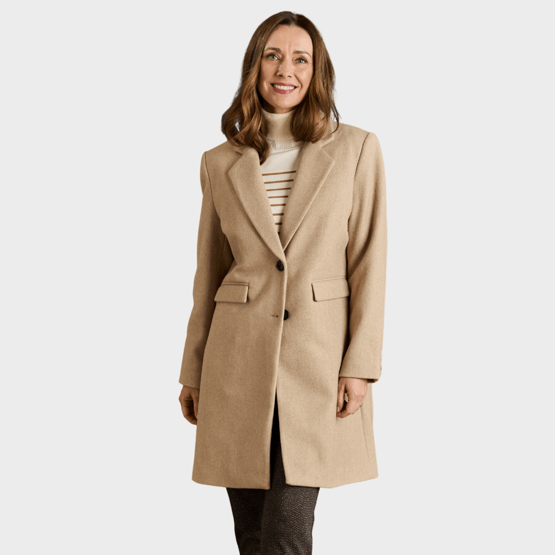 Camel Single Breasted Formal Coat from You Know Who's