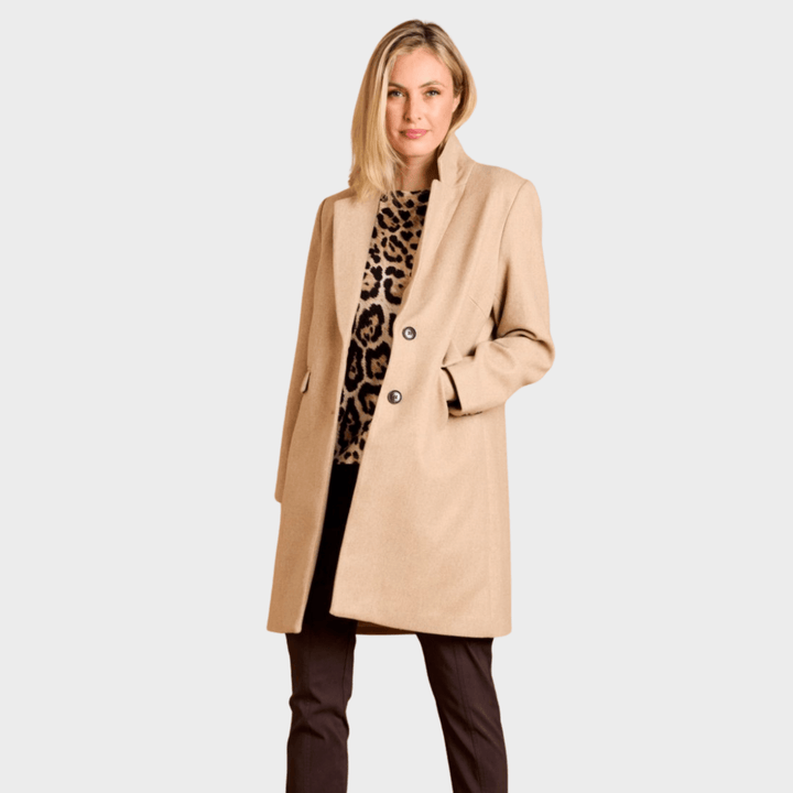 Camel Single Breasted Formal Coat from You Know Who's