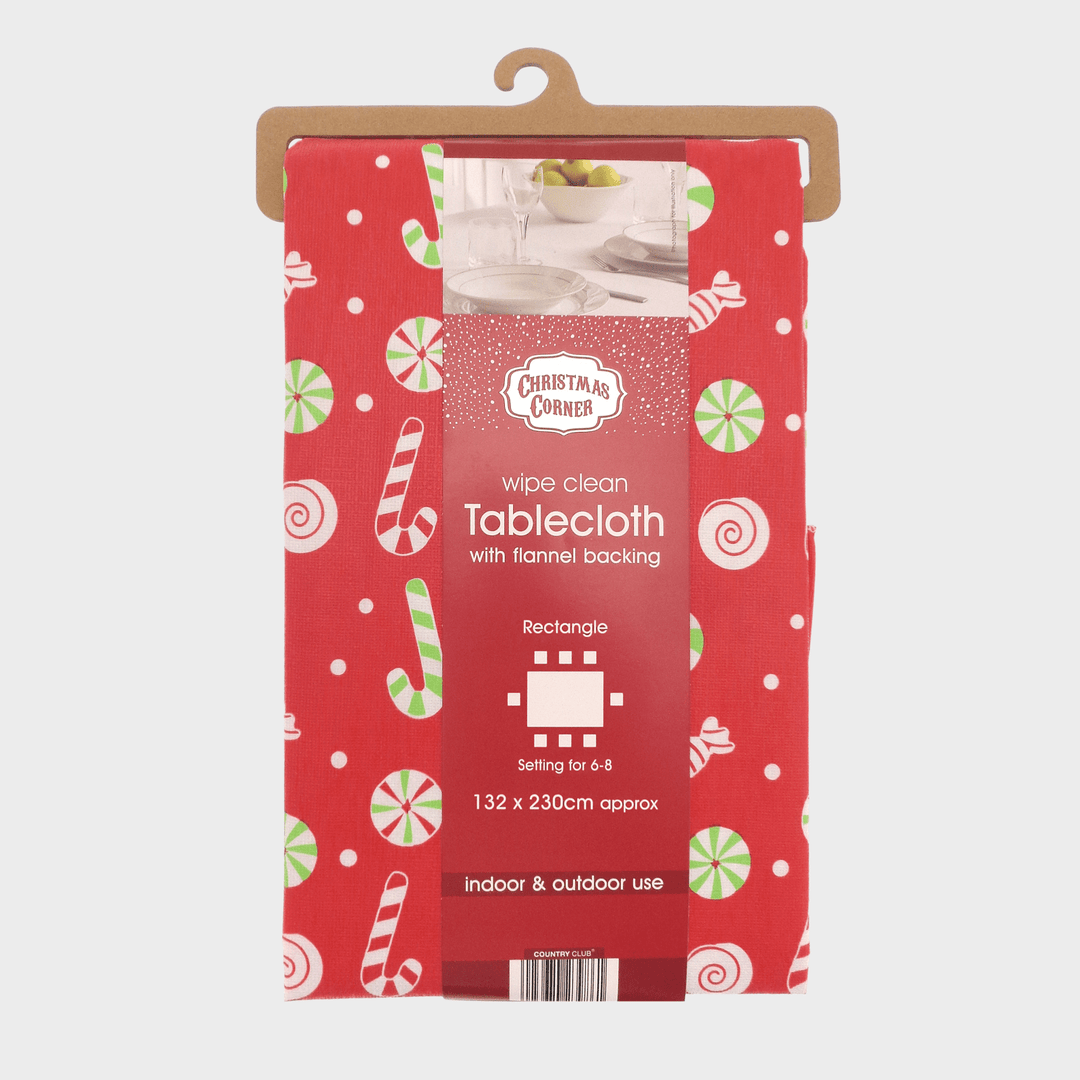 Candy Cane PEVA Tablecloth from You Know Who's