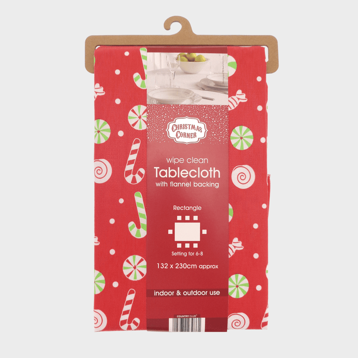 Candy Cane PEVA Tablecloth from You Know Who's