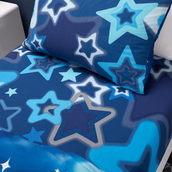 Catherine Lansfield Blue Ombre Stars Fitted Sheets from You Know Who's