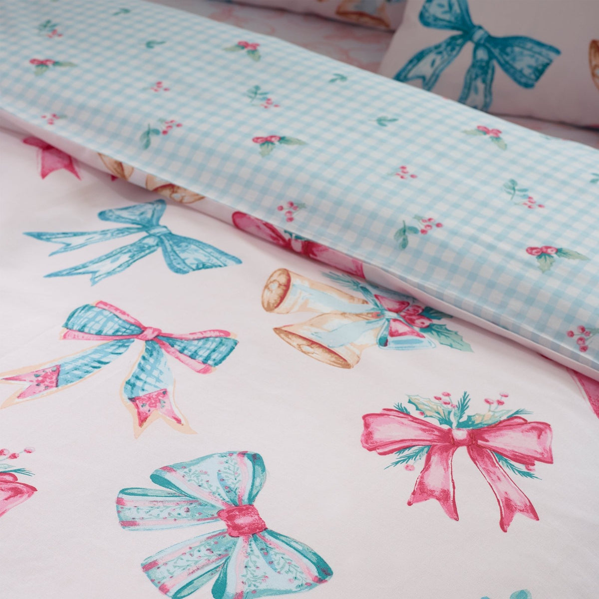 Catherine Lansfield Christmas Bows And Bells King Bedding from You Know Who's
