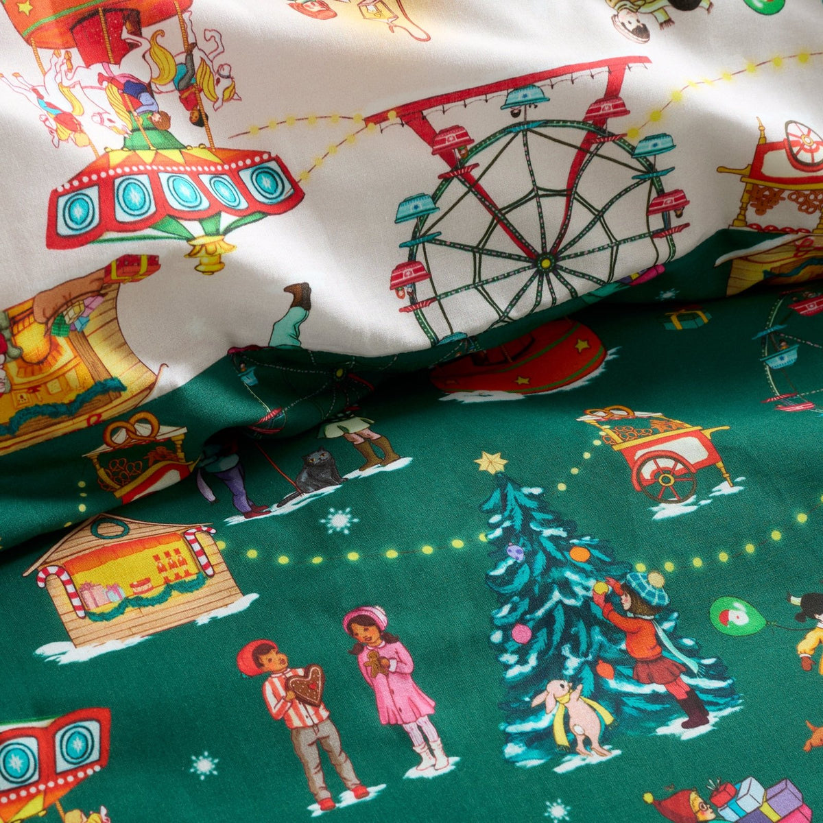 Catherine Lansfield Christmas Fairground Toddler Bedding from You Know Who's