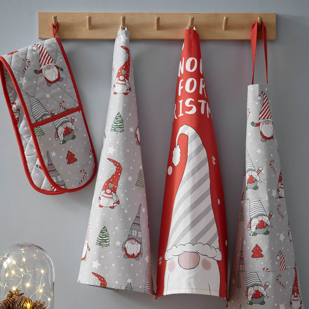 Catherine Lansfield Christmas Gnome 2pk Tea Towels from You Know Who's
