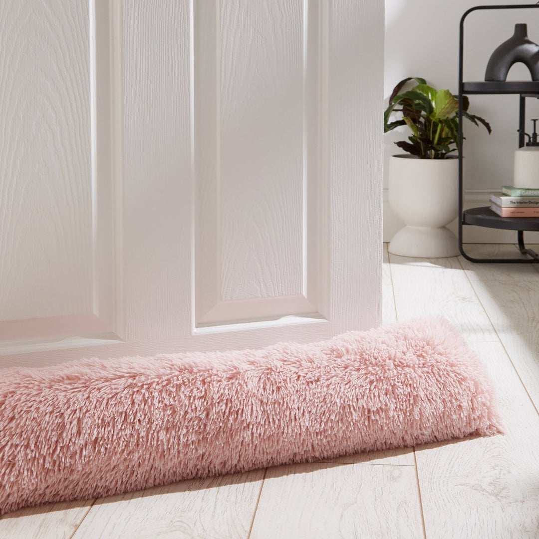 Catherine Lansfield Cuddle Shaggy Draught Excluder Pink from You Know Who's