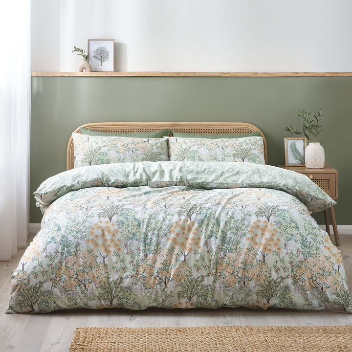 Catherine Lansfield Floral Blossom King Green Bedding Set from You Know Who's