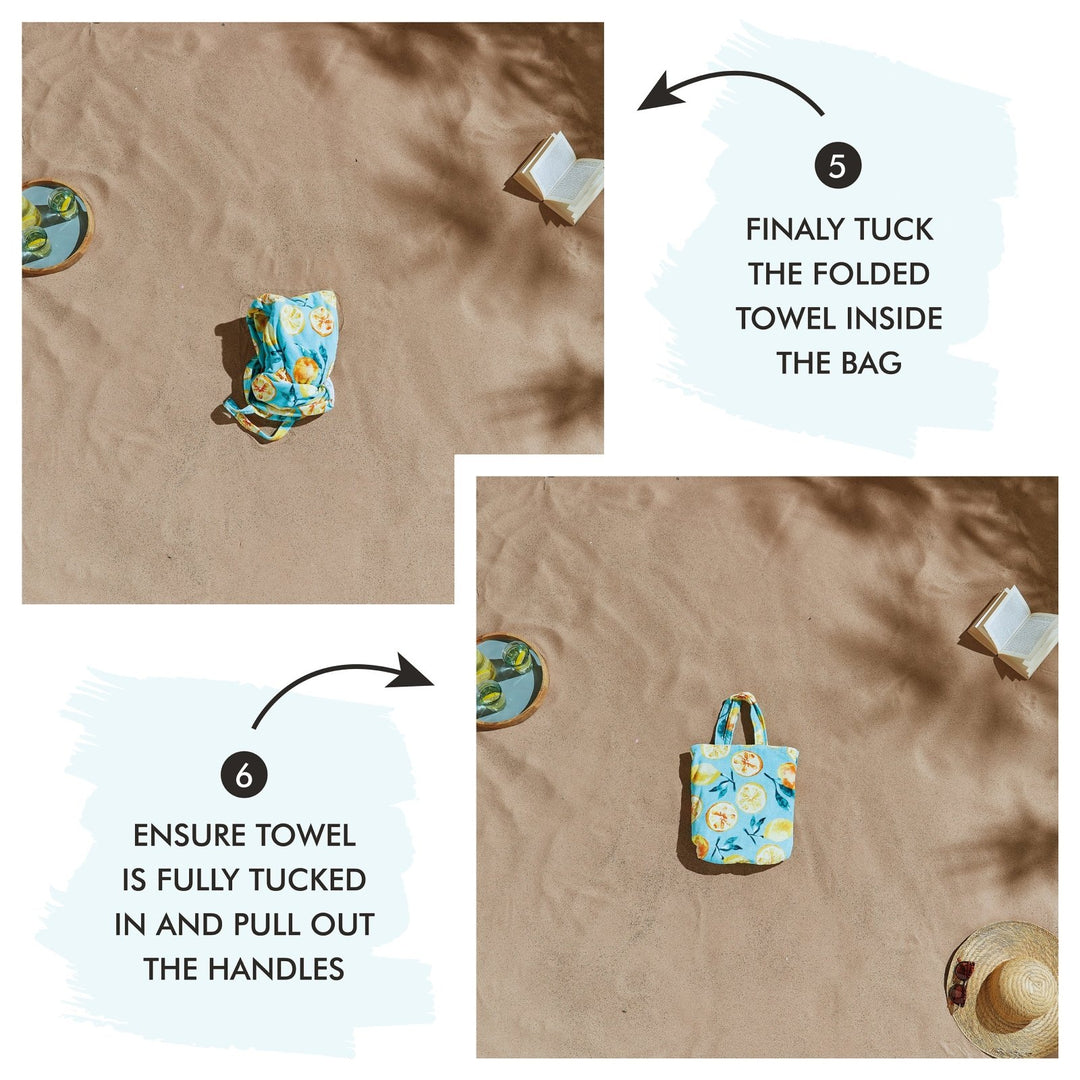 Catherine Lansfield Fold And Go Beach Bag Towel from You Know Who's