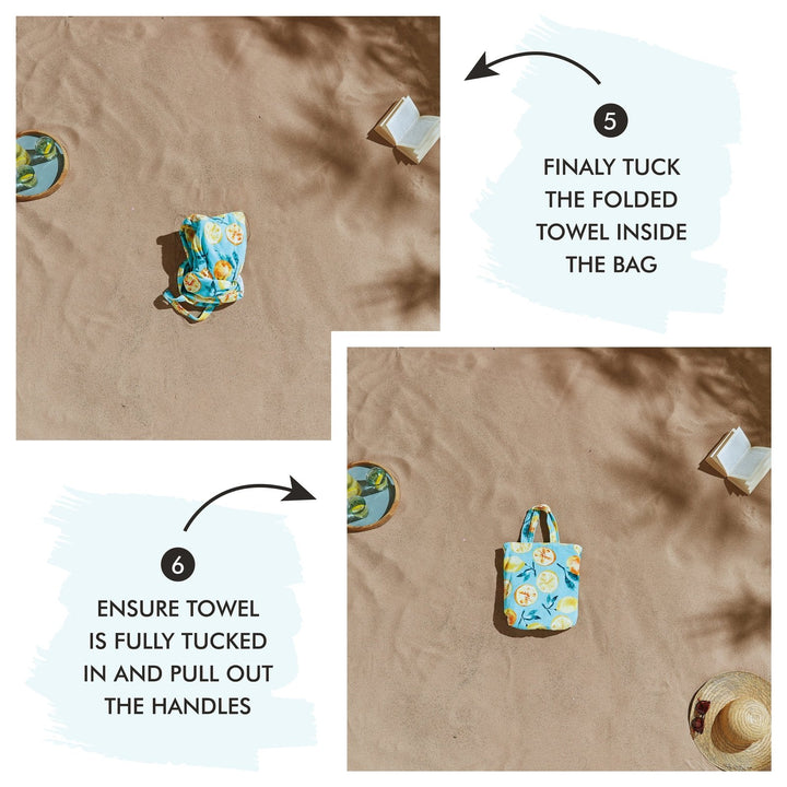 Catherine Lansfield Fold And Go Beach Bag Towel from You Know Who's