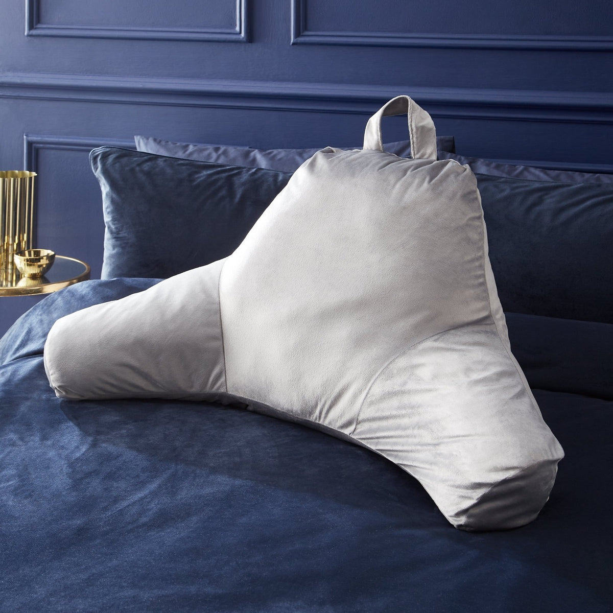 Catherine Lansfield Matt Velvet Cuddle Cushion Silver from You Know Who's