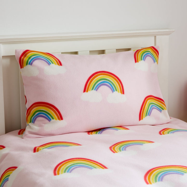 Catherine Lansfield Rainbow Hearts Fleece Bedding Reversible from You Know Who's