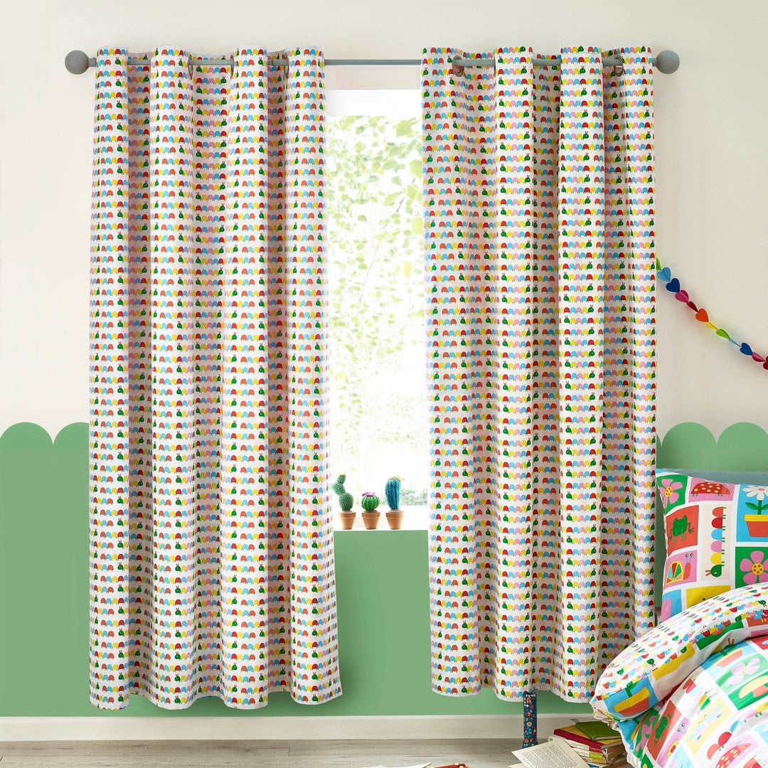 Catherine Lansfield Reversible Curious Caterpillar Curtains 66x72" from You Know Who's